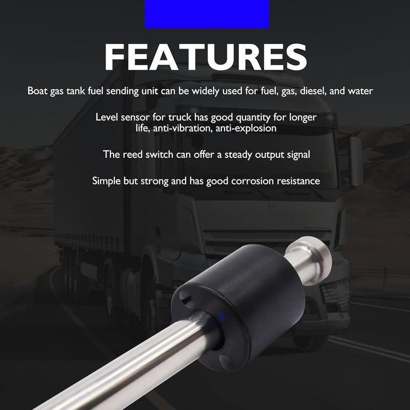 OXCANO Marine Fuel Sending Unit 0-190 ohms 7"(175mm) for Boat Fuel Tank Sender Stainless Steel Fuel Lever Sending Units Water Fuel Gauge Sender for Car Truck Vehicle - Image 4